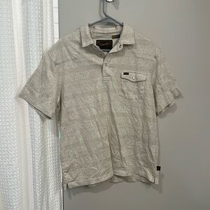 Howler Brothers Cream Textured Short-Sleeve Shirt